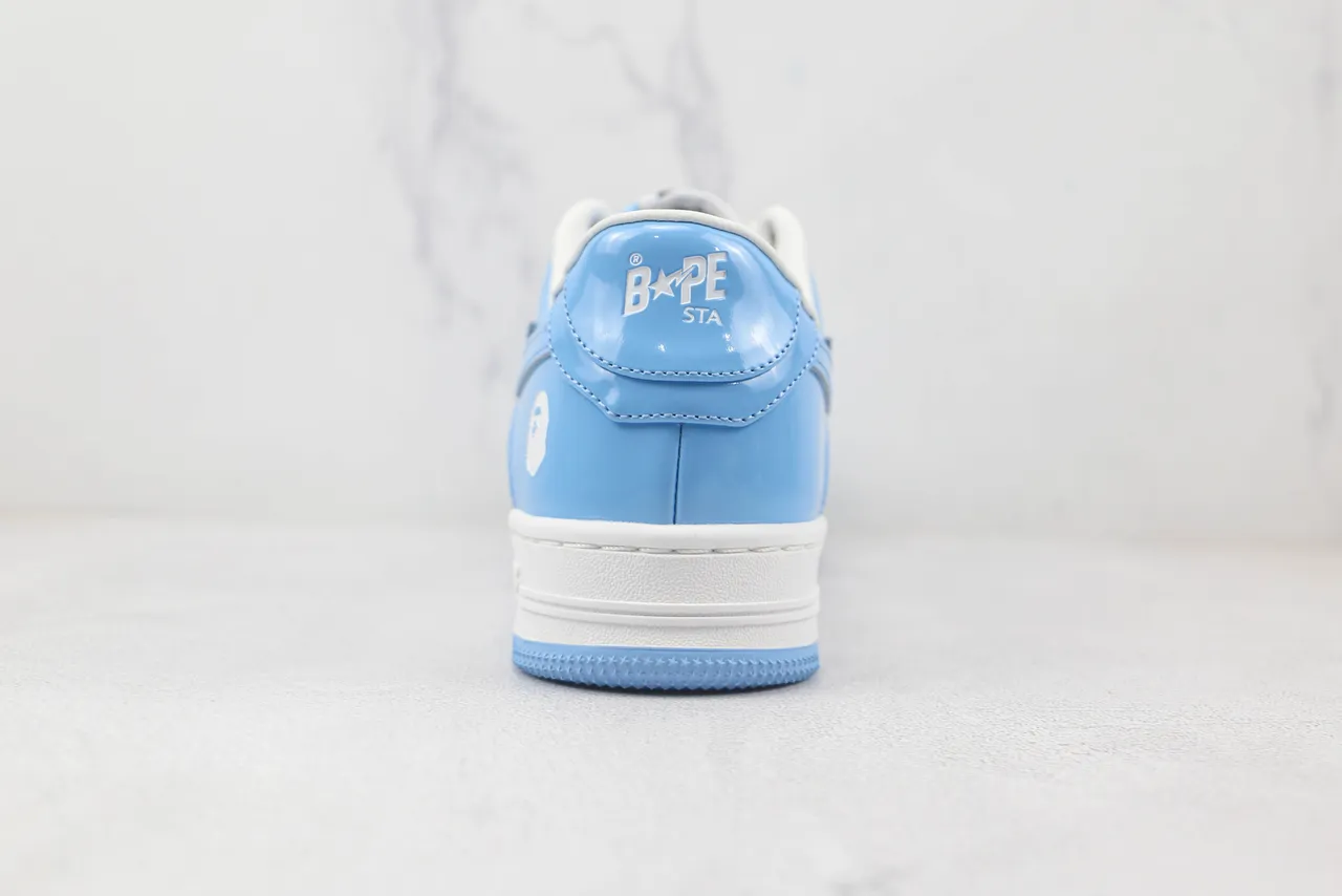 A Bathing Ape BAPE STA سنيكرز لايف ستايل أزرق فاتح باترنت أبيض 3