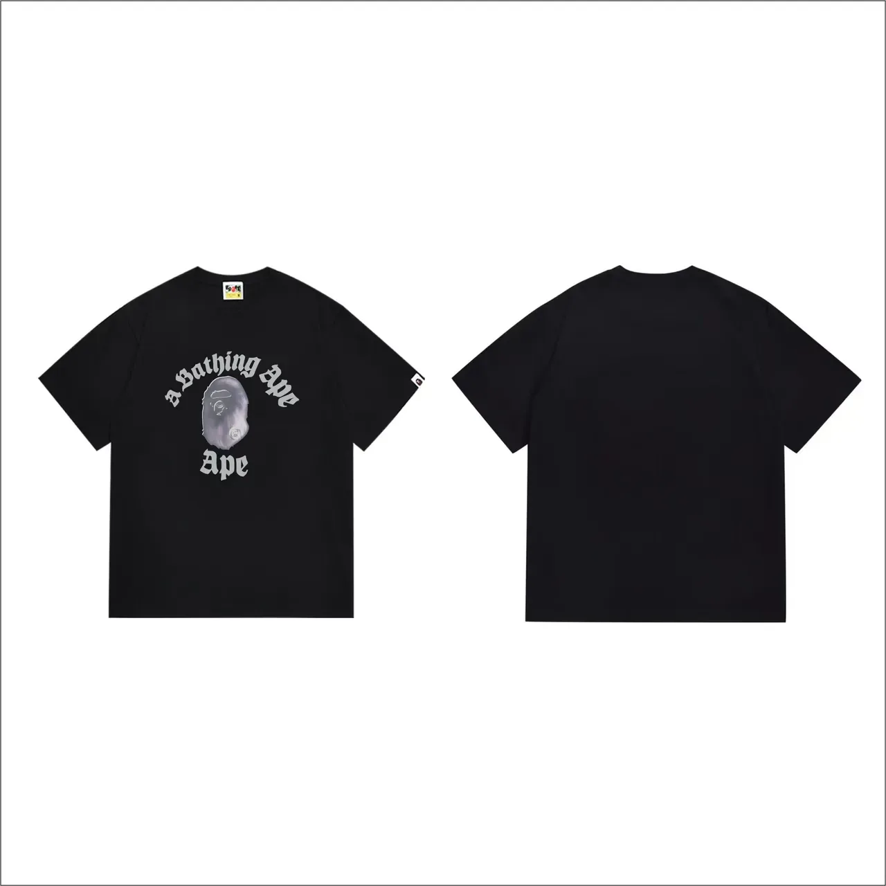 Camiseta negra con estampado gráfico A Bathing Ape 4