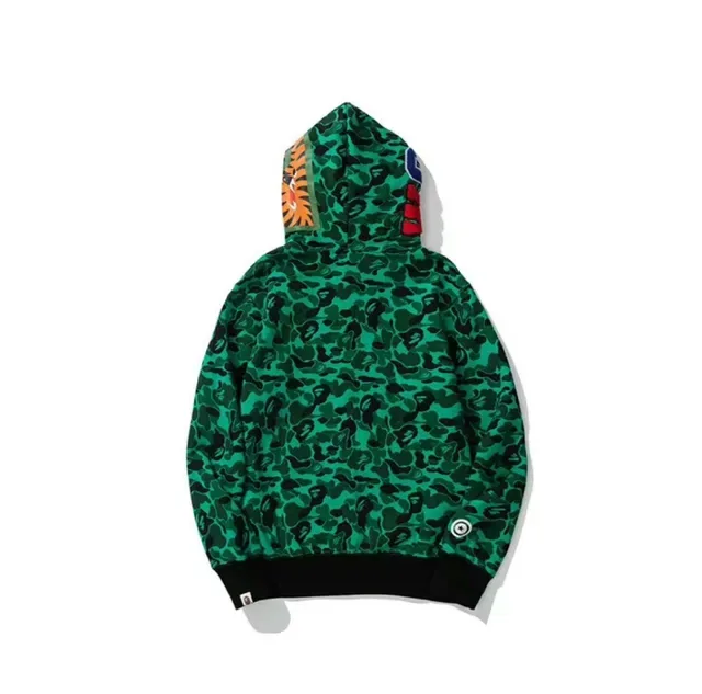 A Bathing Ape Shark Green Black ফুল জিপ হুডি 2