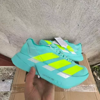 Adidas Adizero Adios Pro 4 Lightstrike Pro Cyan Neon Yellow दौड़ने के जूते