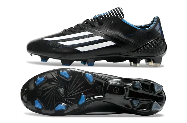 Adidas adizero Superior rosa e azul geométrico branco três listras marca superfície firme sapatos de futebol 7