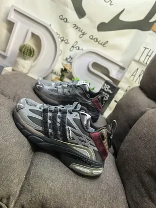 Adidas Chaussures Lifestyle Vert Armée Mesh et Superposition Synthétique 7