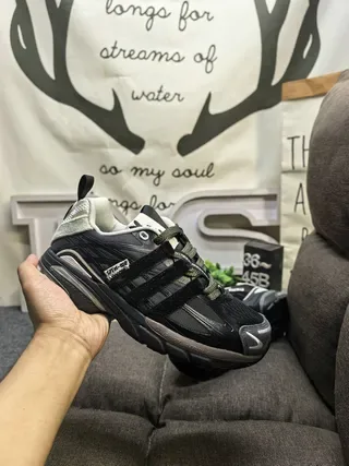 Adidas Chaussures Lifestyle Vert Armée Mesh et Superposition Synthétique 15