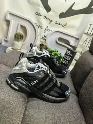 Adidas Chaussures Lifestyle Vert Armée Mesh et Superposition Synthétique 19