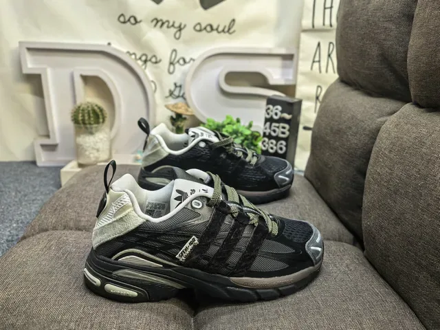 Adidas Chaussures Lifestyle Vert Armée Mesh et Superposition Synthétique 21