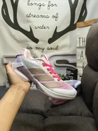 Adidas Beige Black Malha Superior Painel Lateral Três Faixas Tênis Estilo de Vida 5