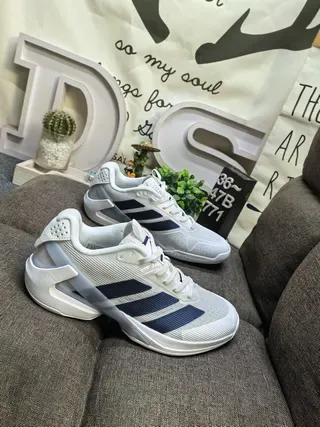 Adidas Beige Black Malha Superior Painel Lateral Três Faixas Tênis Estilo de Vida 19