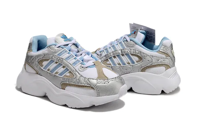 Adidas Tênis Chunky Bege Cinza Sola Intermediária Camadas Sintéticas Sobrepostas 3