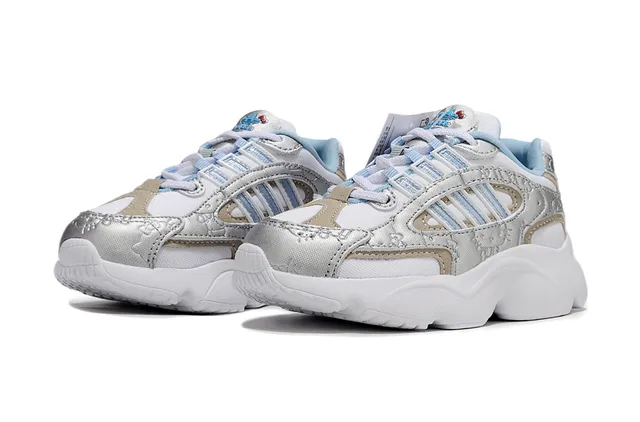 Adidas Tênis Chunky Bege Cinza Sola Intermediária Camadas Sintéticas Sobrepostas 5
