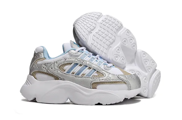 Adidas Tênis Chunky Bege Cinza Sola Intermediária Camadas Sintéticas Sobrepostas 6