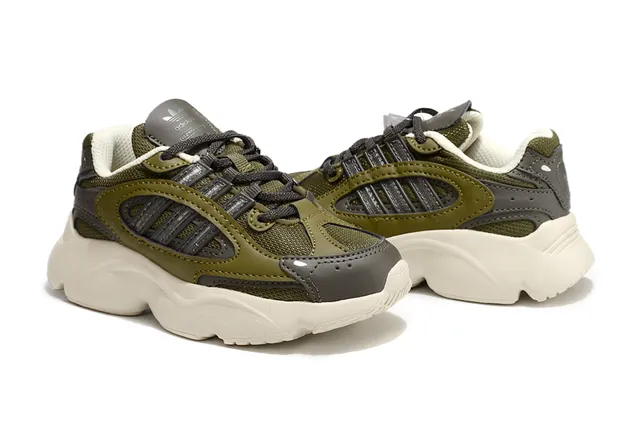 Adidas Tênis Chunky Bege Cinza Sola Intermediária Camadas Sintéticas Sobrepostas 9