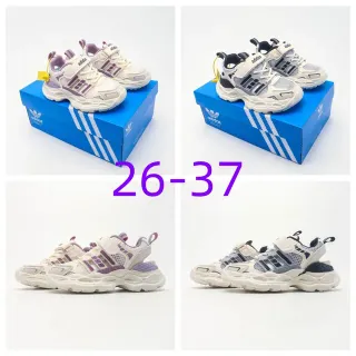 Adidas بيج أرجواني منصة نعل شبكي و صناعي طبقة علوية حذاء رياضي سميك