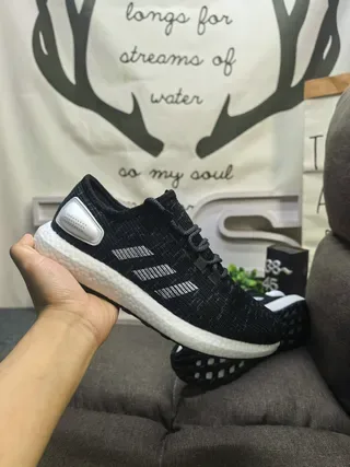 Adidas Chaussures Lifestyle Noires Grises Haut en Tricot Panneau Latéral à Trois Rayures 13