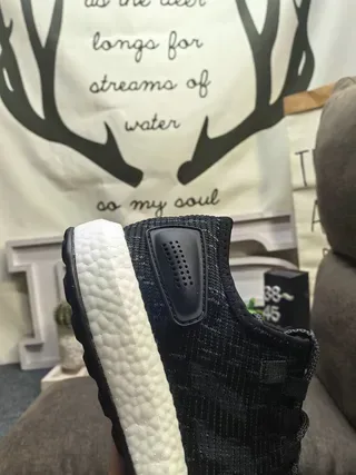 Adidas Chaussures Lifestyle Noires Grises Haut en Tricot Panneau Latéral à Trois Rayures 20