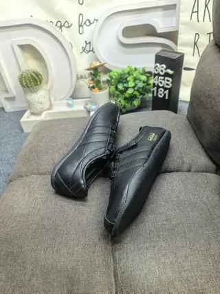 Adidas Black Leather Velcro Strap Low-Top Sneakers 6