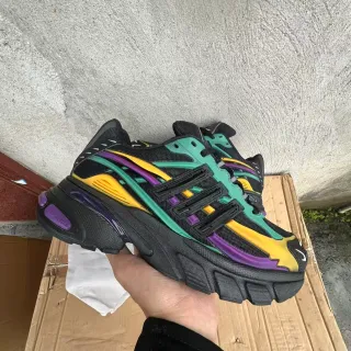 Adidas Black Multicolor Sole Multi-Color Layered Cage Chunky Sneakers
