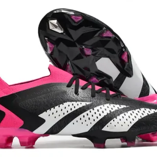 Adidas Black Pink 低帮足球靴 纹理合成鞋面 钉地足球鞋