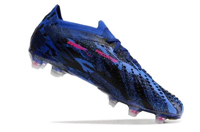 Adidas Black Pink Bottine de Football à Coupe Basse Empiègne Synthétique Texturée Ground Firme Chaussures de Football 9