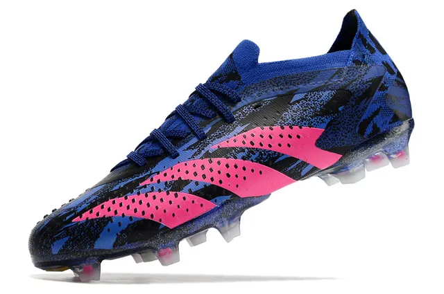 Adidas Black Pink Bottine de Football à Coupe Basse Empiègne Synthétique Texturée Ground Firme Chaussures de Football 10