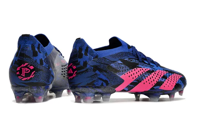 Adidas Black Pink Bottine de Football à Coupe Basse Empiègne Synthétique Texturée Ground Firme Chaussures de Football 12