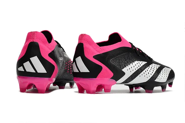 Adidas Black Pink Bottine de Football à Coupe Basse Empiègne Synthétique Texturée Ground Firme Chaussures de Football 20