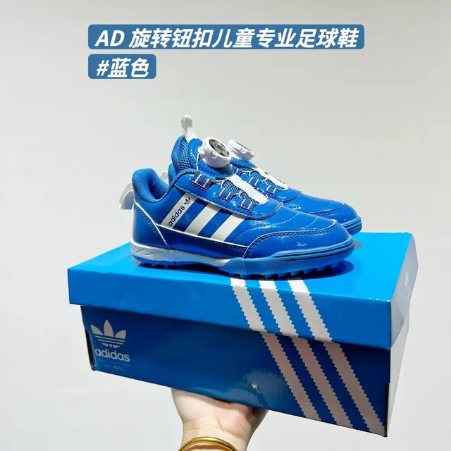 Adidas Black White Rotational Dial Closure Synthetic Patent Upper Indoor Soccer Shoes 5