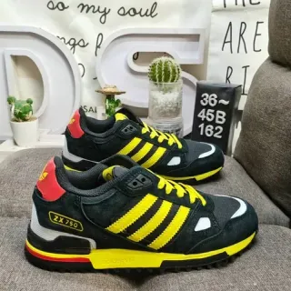 Adidas أسود أصفر Retro Runner Silhouette سويد وشبكة أعلى أسلوب حياة أحذية رياضية