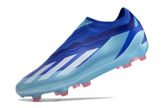 Adidas नीला पारदर्शी मोजा फिट किनिट कॉलर पारदर्शी TPU Cage फर्म-ग्राउंड फुटबॉल जूते 3