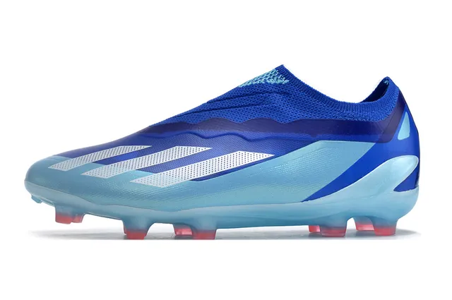 Adidas नीला पारदर्शी मोजा फिट किनिट कॉलर पारदर्शी TPU Cage फर्म-ग्राउंड फुटबॉल जूते 7