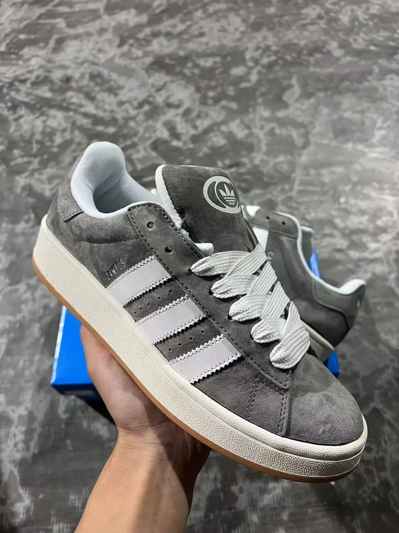 Adidas Campus Tênis Lifestyle Cinza Camurça 2
