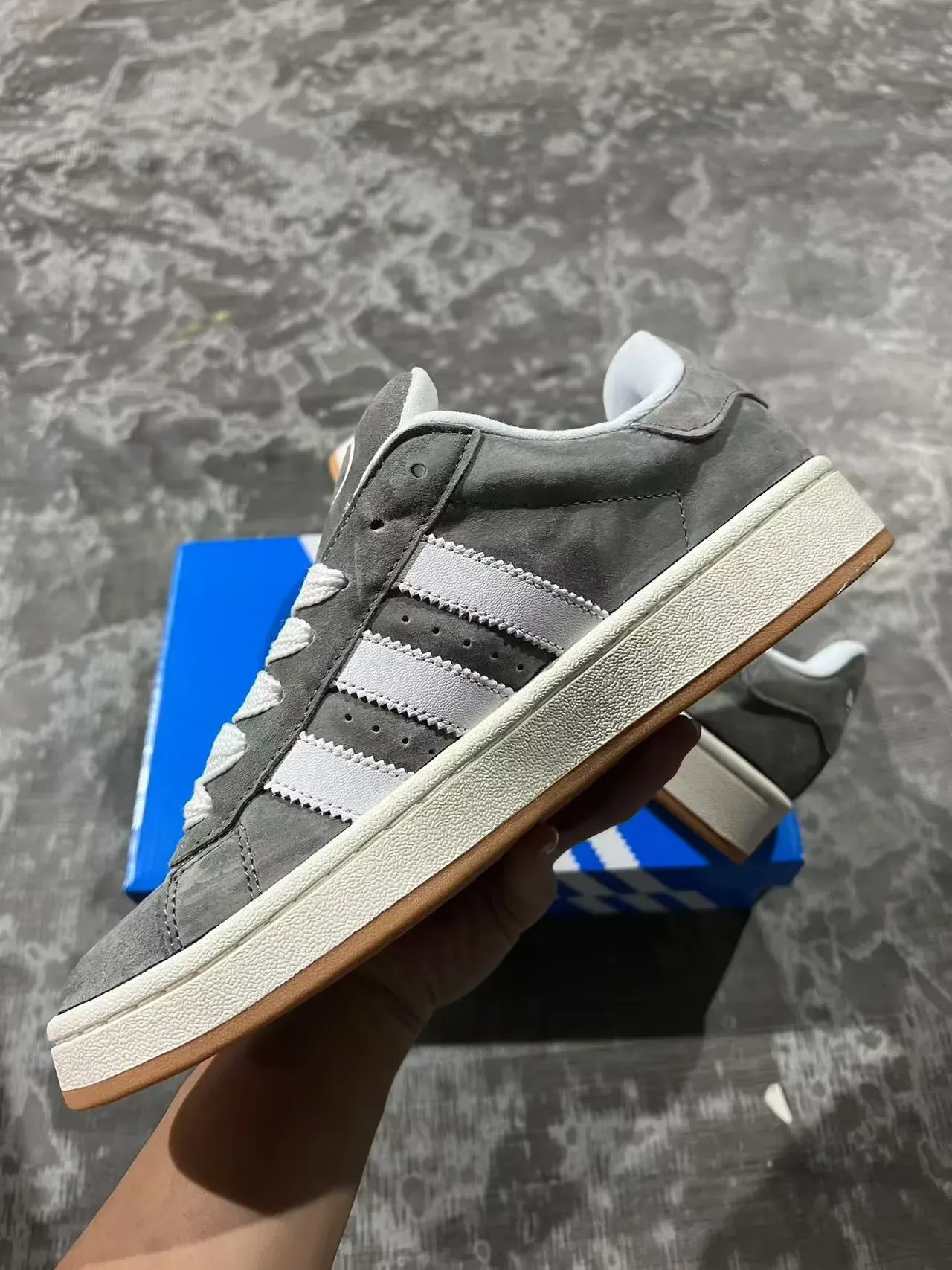 Adidas Campus Tênis Lifestyle Cinza Camurça 5