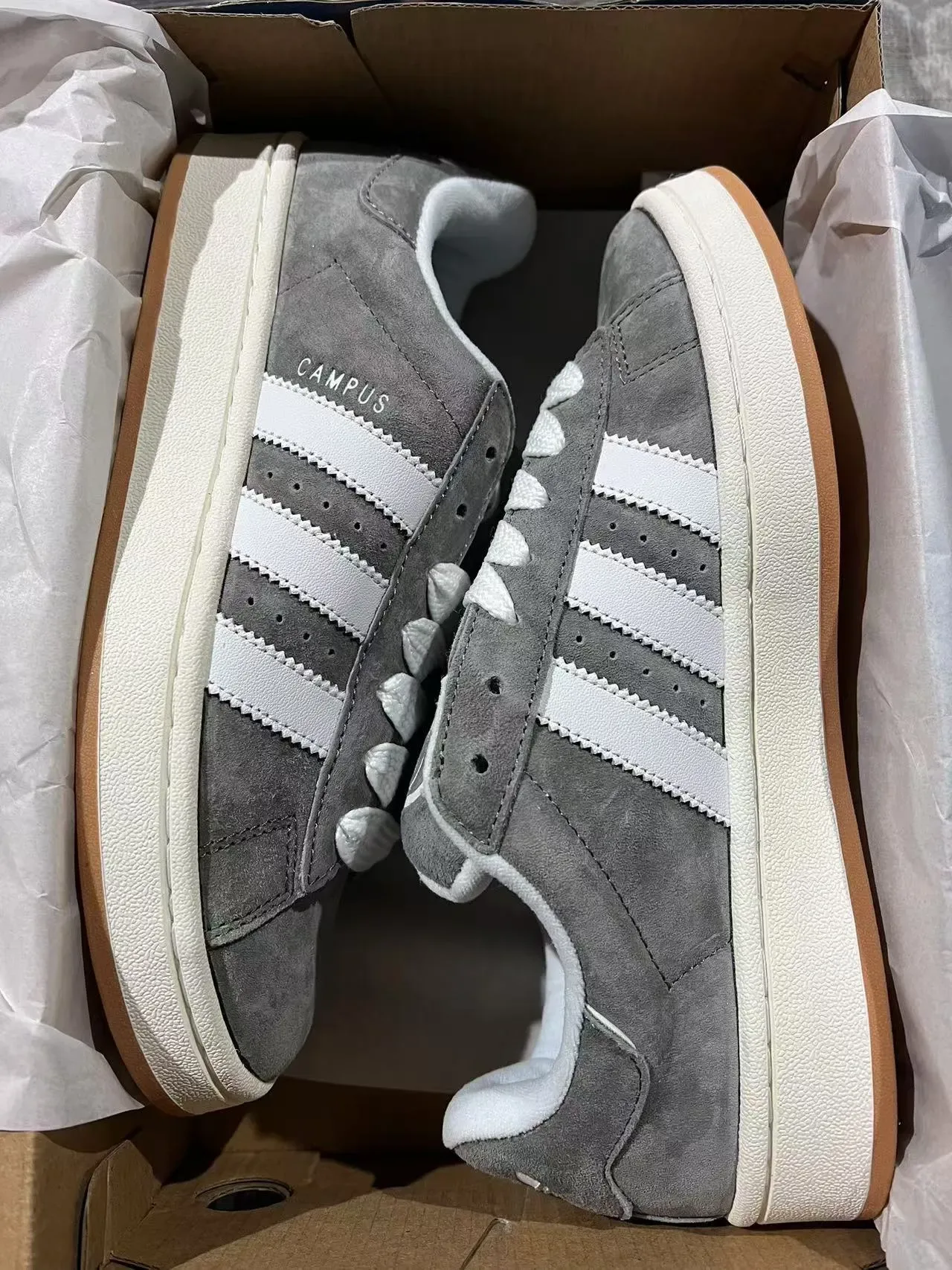 Adidas Campus Tênis Lifestyle Cinza Camurça 9
