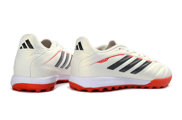 Adidas Copa Beige Red Sapatos de futebol de corte baixo com cadarço tacos de borracha moldados grama artificial 5
