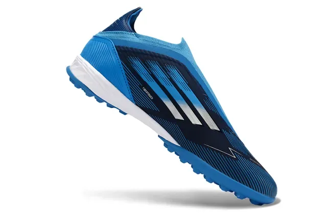 Adidas F50 Bleu marine Low-Cut Sock-Fit Collar Dynamic Speed-Line Graphics Chaussures de football pour gazon artificiel 2