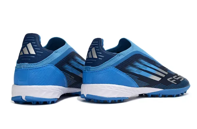 Adidas F50 Bleu marine Low-Cut Sock-Fit Collar Dynamic Speed-Line Graphics Chaussures de football pour gazon artificiel 6