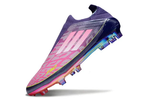 Adidas F50 বেগুনি গোলাপি ইরিডেসেন্ট কঠিন মাঠ ফুটবল জুতা 3