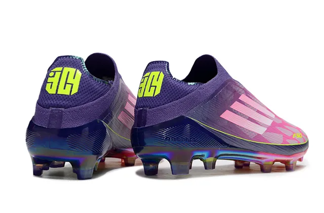 Adidas F50 বেগুনি গোলাপি ইরিডেসেন্ট কঠিন মাঠ ফুটবল জুতা 5