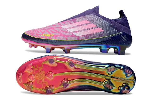 Adidas F50 বেগুনি গোলাপি ইরিডেসেন্ট কঠিন মাঠ ফুটবল জুতা 6
