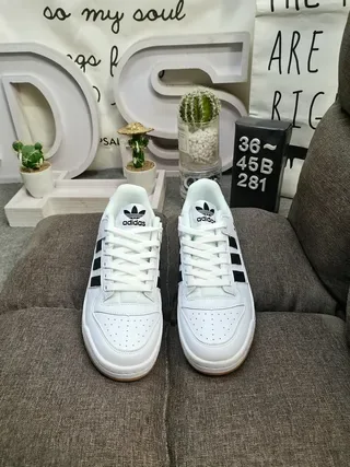 Adidas Forum White Blue Low-Top Cupsole Lifestyle Sneakers 19