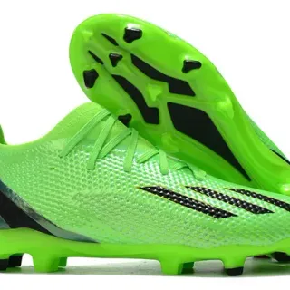Adidas Verde Negro Knit Upper Molded Studs Firm-Ground Zapatos de Fútbol