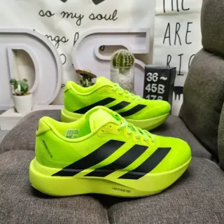 Adidas أخضر أسود لايم نيون شبكة علوية ثلاث شرائط جانبية براند لايف ستايل سكينرز