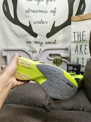 Adidas Vert Noir Néon Lime Maille Supérieure Trois Rayures Latérales Lifestyle Sneakers 4