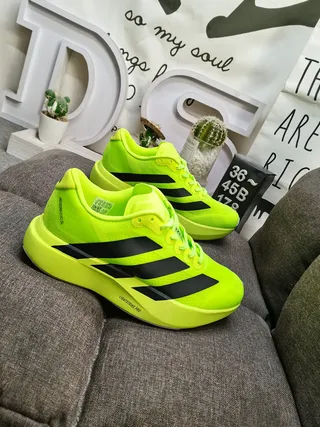 Adidas Vert Noir Néon Lime Maille Supérieure Trois Rayures Latérales Lifestyle Sneakers 9