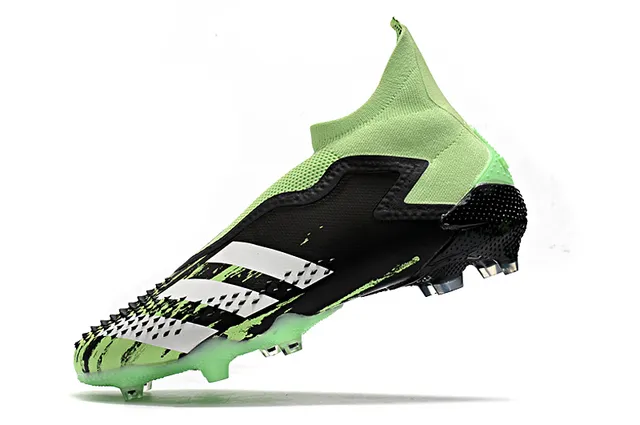 Adidas أحذية كرة القدم أخضر أسود مع علوى من الخياطة تناسب الجورب, كاج غير متناظر TPU على أرض صلبة 11