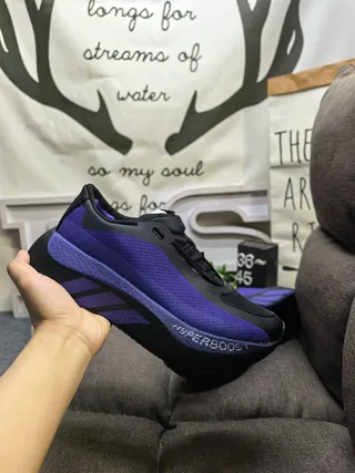 Adidas Hyperboost Chaussures de course Violet et Noir 5