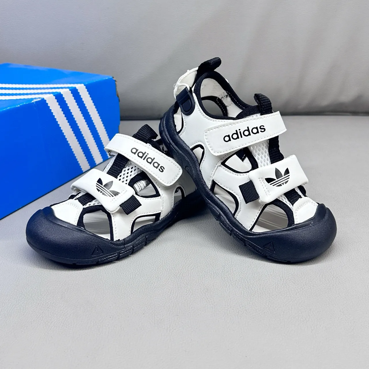 Adidas Kids Pink Multi-Strap Velcro Casual Sandals 12