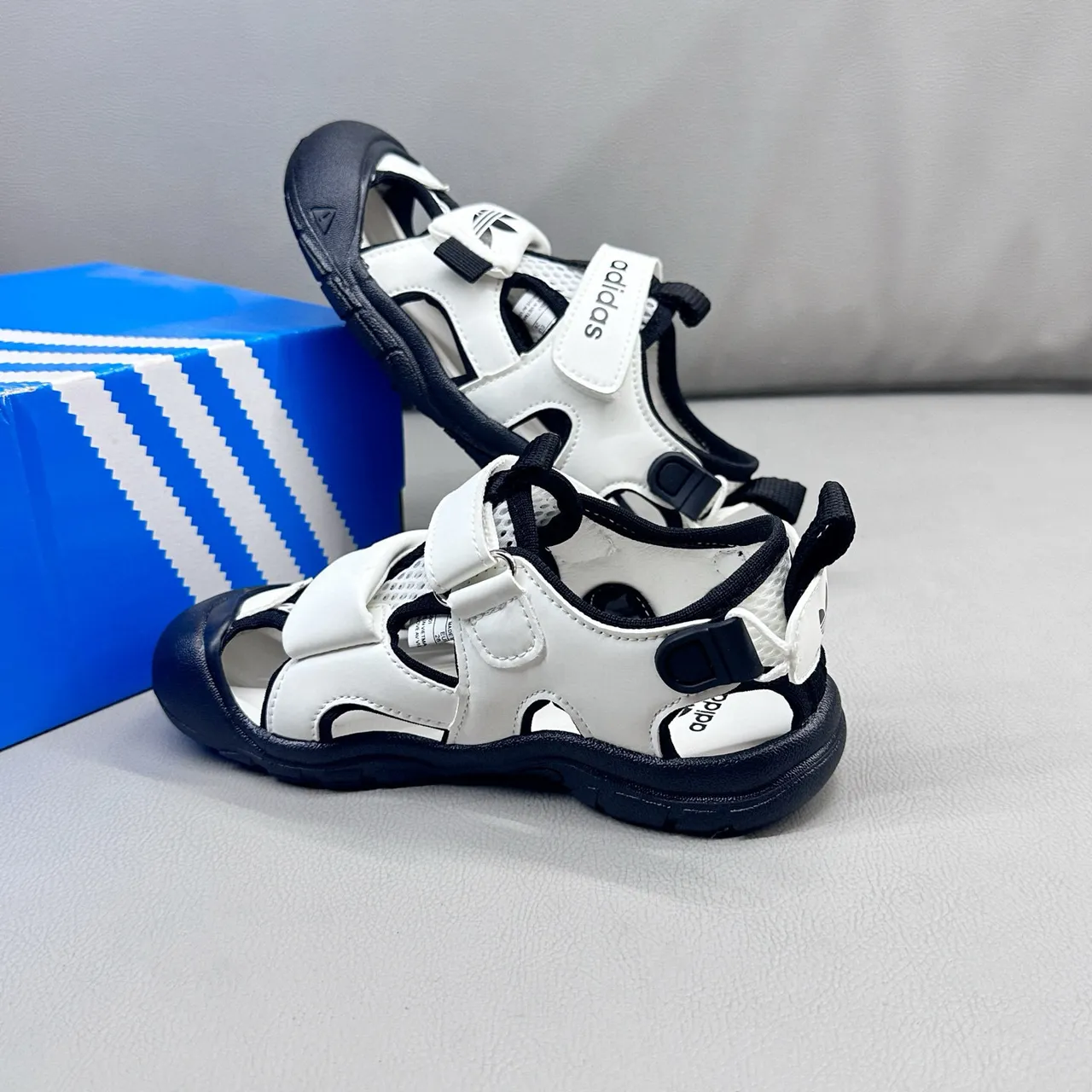 Adidas Kids Pink Multi-Strap Velcro Casual Sandals 14