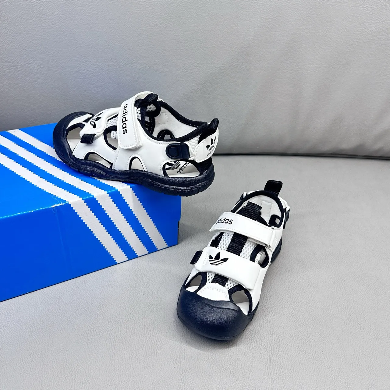 Adidas Kids Pink Multi-Strap Velcro Casual Sandals 16