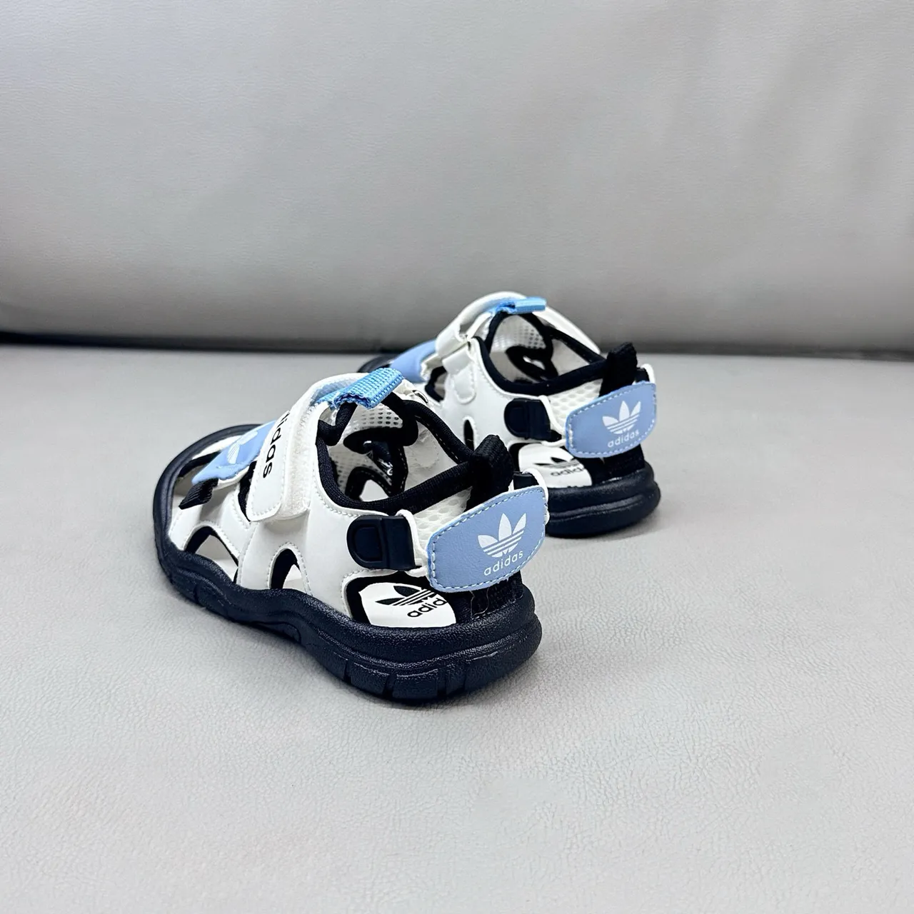 Adidas Kids Pink Multi-Strap Velcro Casual Sandals 21