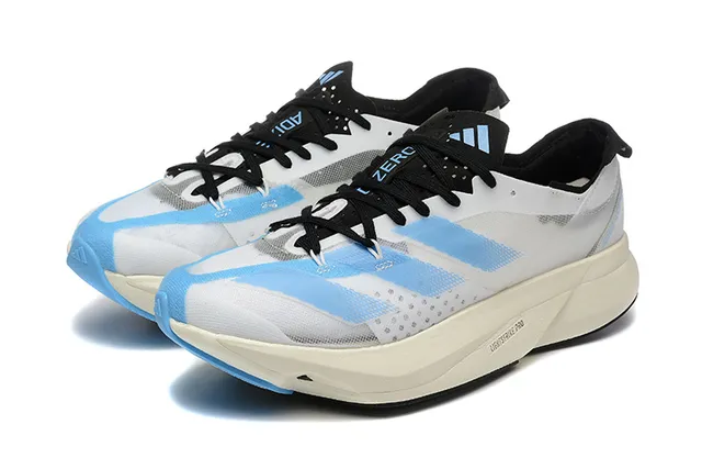 Adidas Lightstrike Pro White Blue 工程网面鞋面 Light Triple Stripes 跑鞋 2